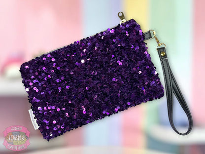 Wristlet Bag (Purple Sequin)