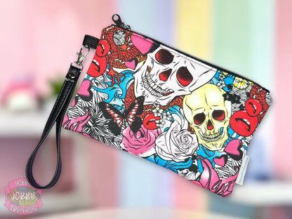 Wristlet Bag (Skulls)