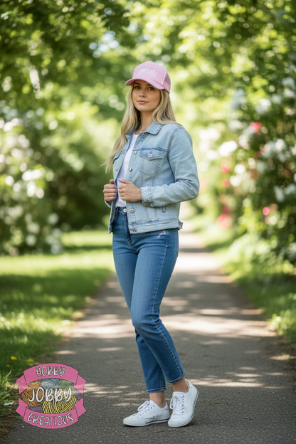 amen. Hat (Pink w/ White)