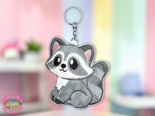 Raccoon Plushie Keychain