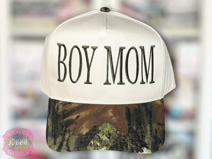 Custom Boy Mom Embroidered Hat