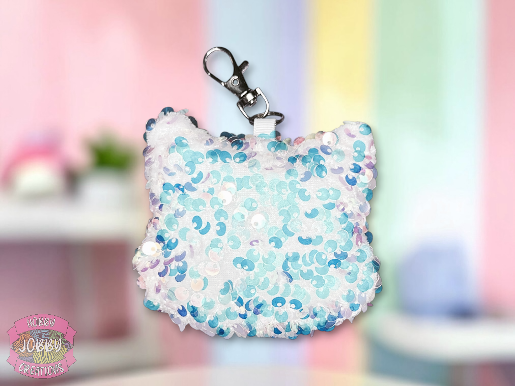 Sparkle Kitty Plushie Keychain