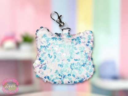 Sparkle Kitty Plushie Keychain