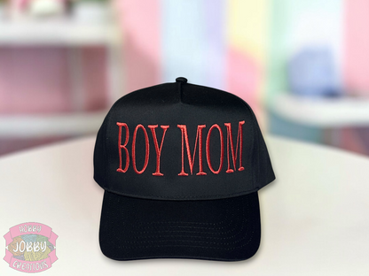 Boy Mom Embroidered Hat