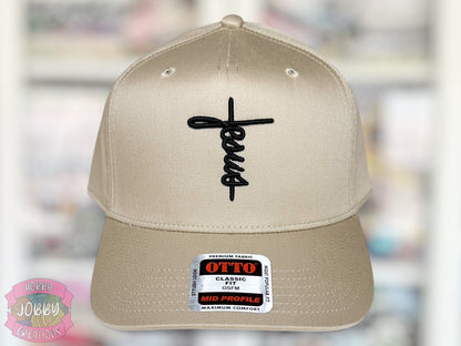 Jesus Cross 3D Puff Embroidered Hat