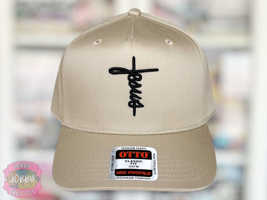 Jesus Cross 3D Puff Embroidered Hat