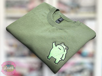 FU Frog Embroidered Sweatshirt