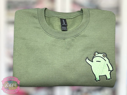 FU Frog Embroidered Sweatshirt