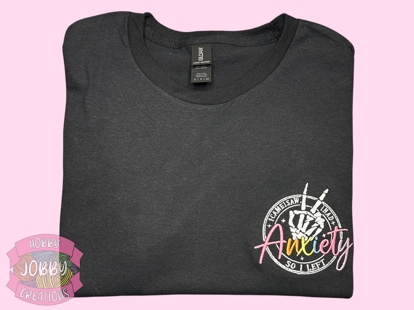 Anxiety Embroidered T-Shirt