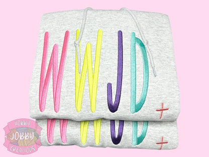 WWJD Embroidered Hoodie