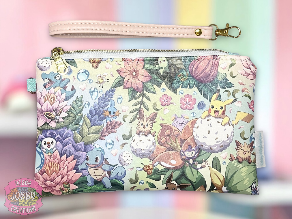 Wristlet Bag (Floral Collectable Monsters)