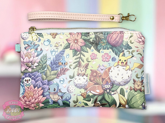 Wristlet Bag (Floral Collectable Monsters)