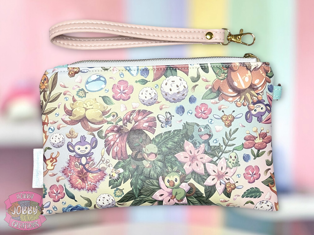 Wristlet Bag (Floral Collectable Monsters)