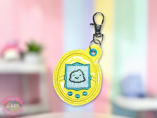 90s Pet Embroidered Keychain
