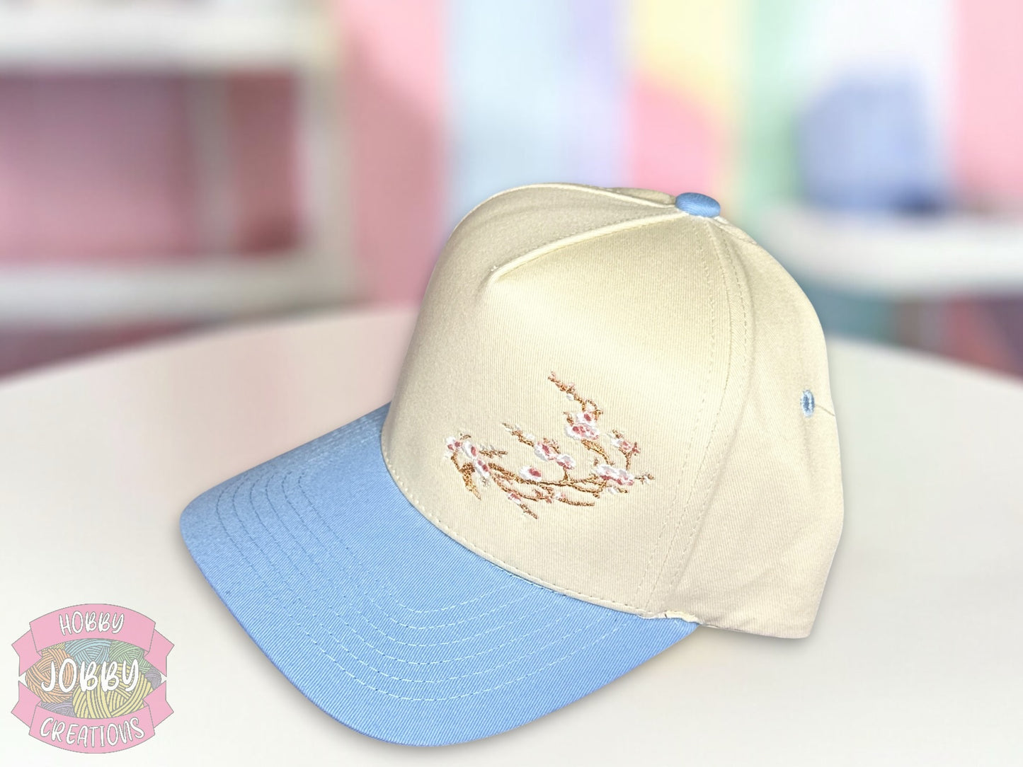 Cherry Blossom Tree Embroidered Hat