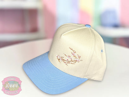 Cherry Blossom Tree Embroidered Hat