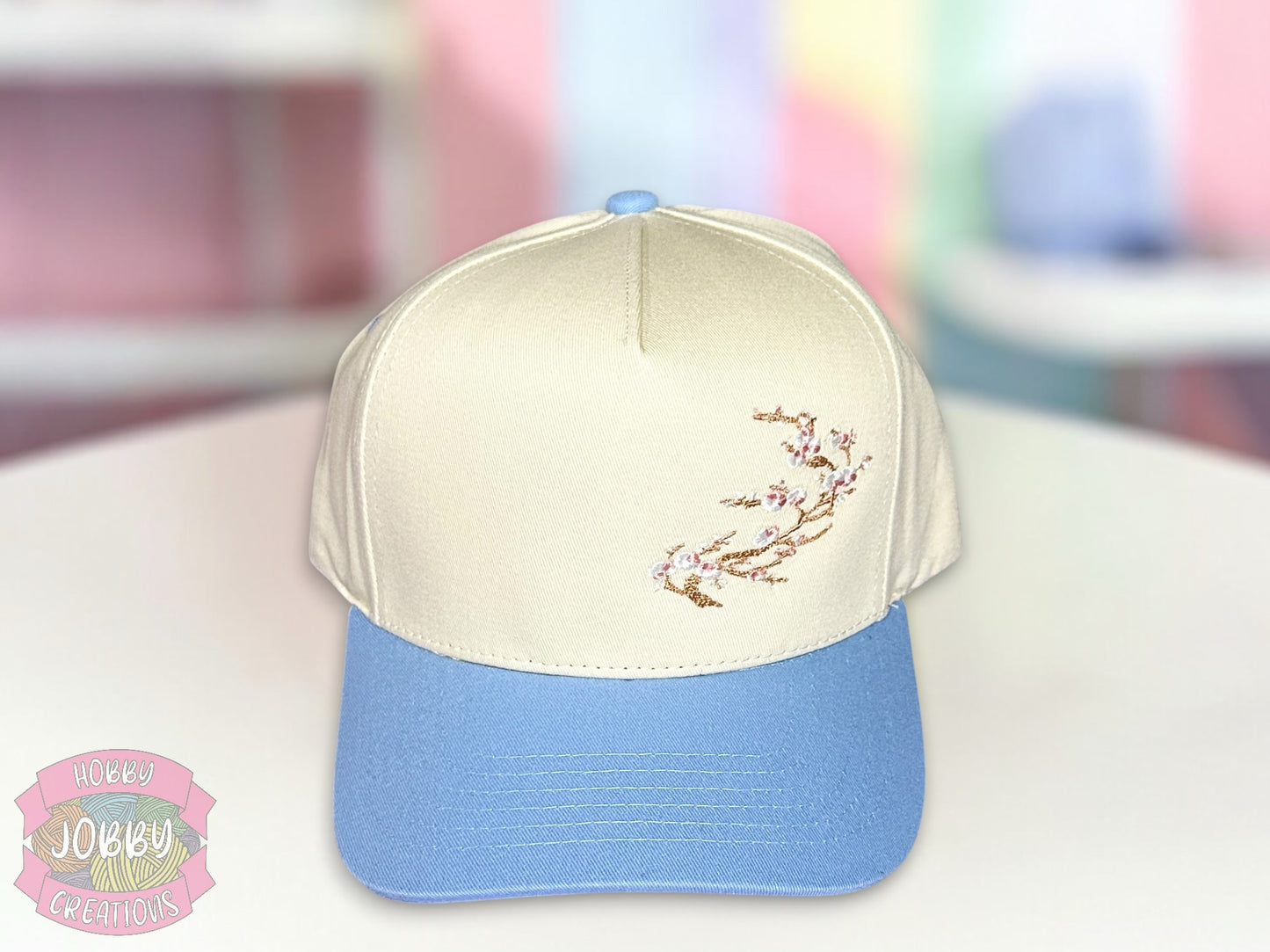 Cherry Blossom Tree Embroidered Hat