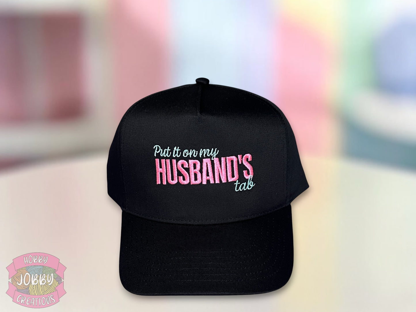 Husband’s Tab Structured Front Embroidered Hat