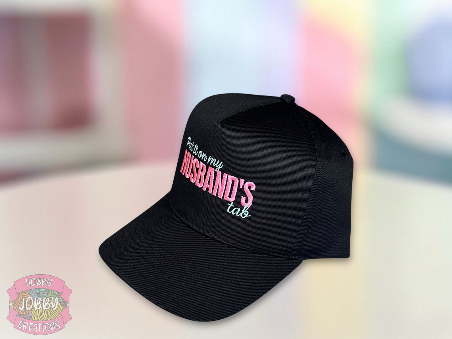 Husband’s Tab Structured Front Embroidered Hat
