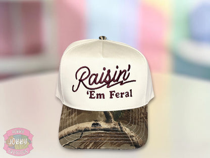 Raisin Em Feral Embroidered Hat