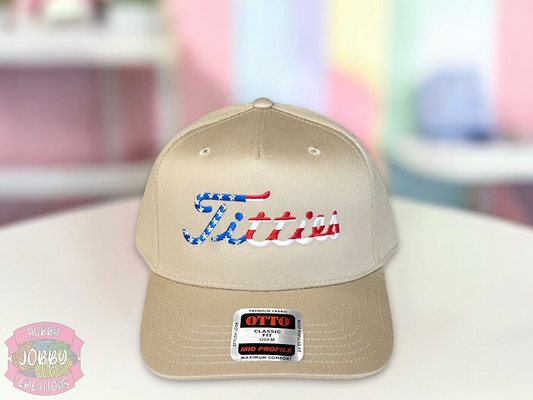 Patriotic Titties Embroidered Hat
