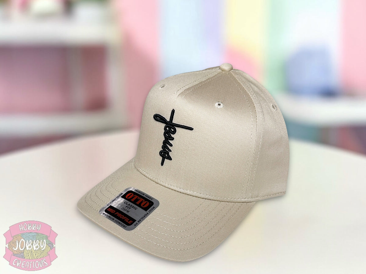 Jesus Cross 3D Puff Embroidered Hat