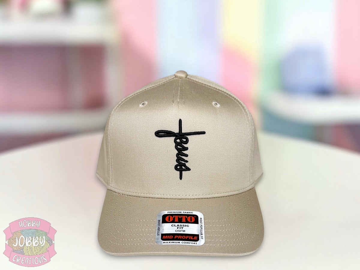 Jesus Cross 3D Puff Embroidered Hat