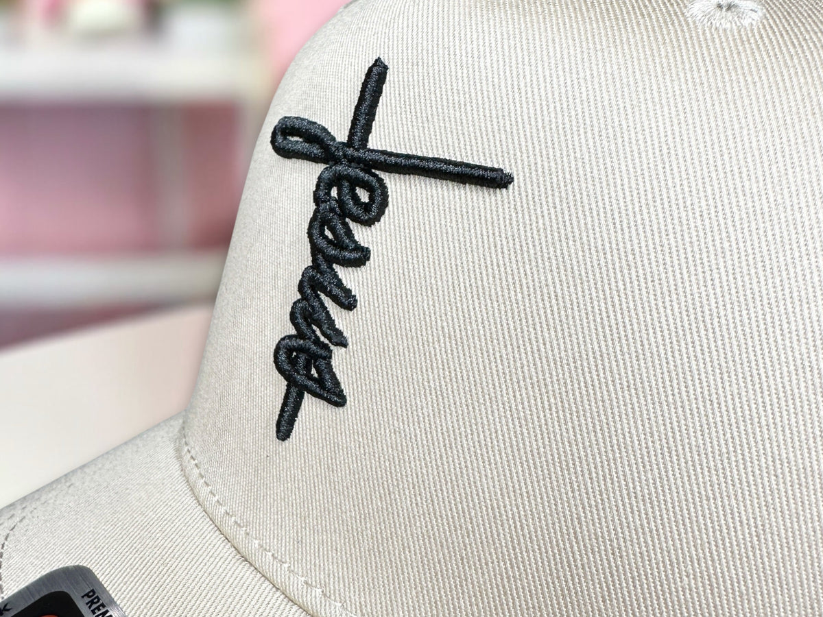 Jesus Cross 3D Puff Embroidered Hat