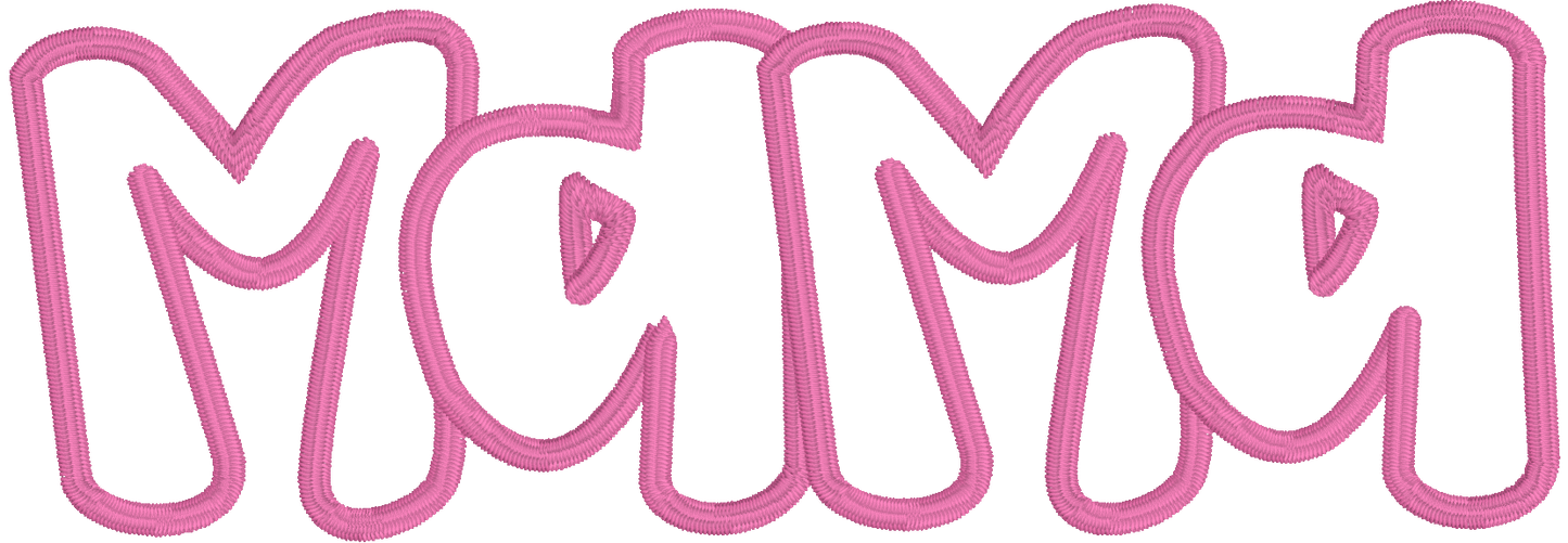 MAMA Applique Hat Compatible Embroidery Design (Digital Download)