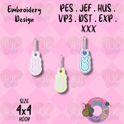 Easter Treat Zipper Pull Digital Embroidery Design