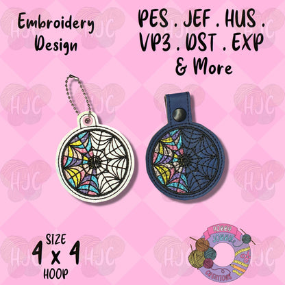 Nevermore Window Snap Tab / Eyelet Digital Embroidery Design