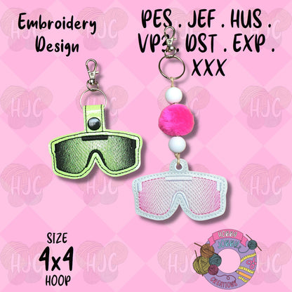 Sunglasses Snap Tab / Eyelet Digital Embroidery Design