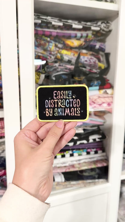 Easily Distracted By Animals Graphic Patch