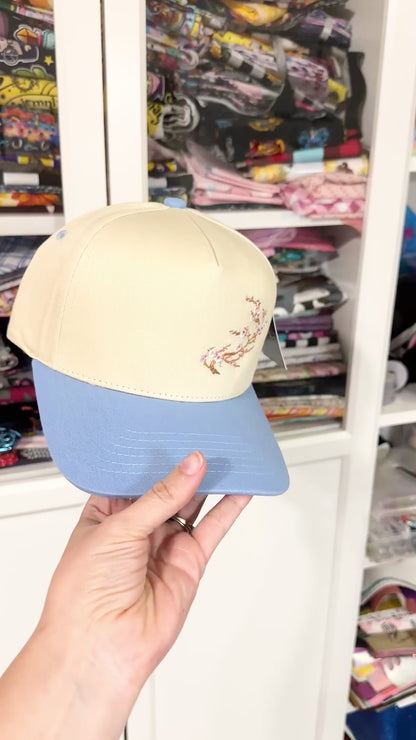 Cherry Blossom Tree Embroidered Hat