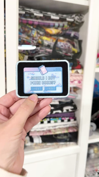 Should I Buy More Books Graphic Patch