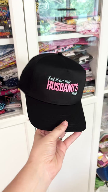 Husband’s Tab Structured Front Embroidered Hat
