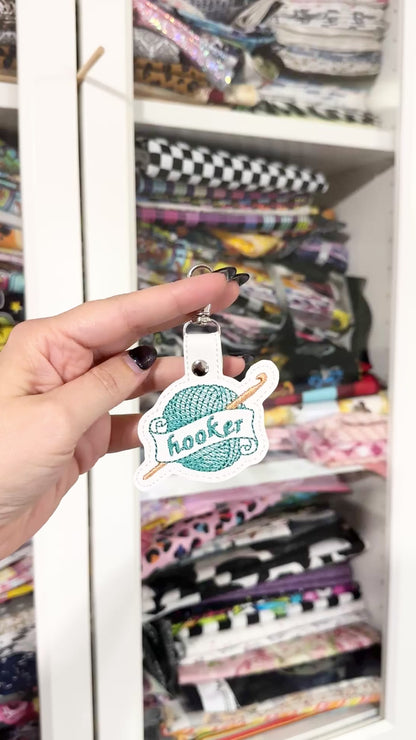 Hooker Embroidered Keychain