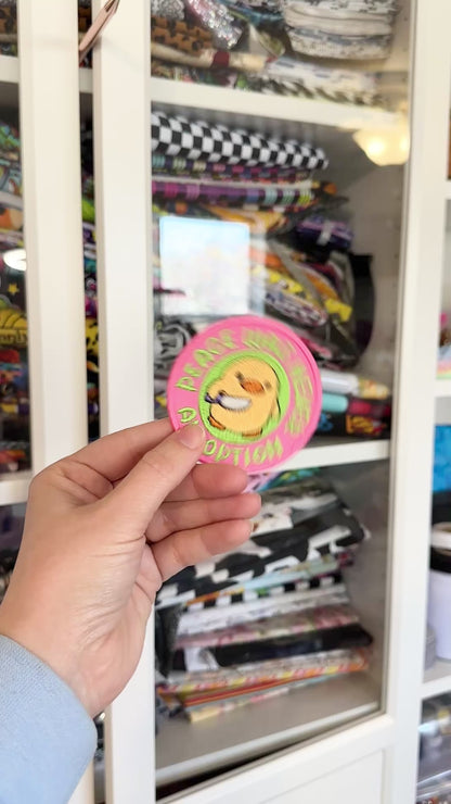 Peace Never An Option Embroidered Iron-On Patch