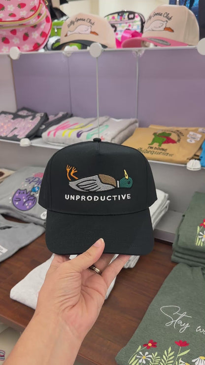 Unproductive Duck Embroidered Hat