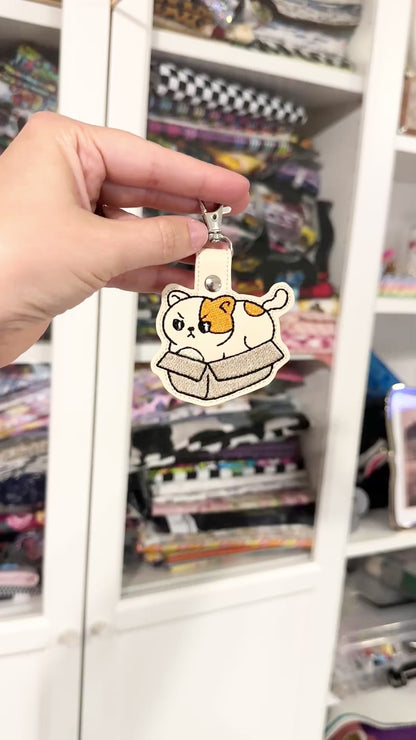 I Fits I Sits Embroidered Keychain