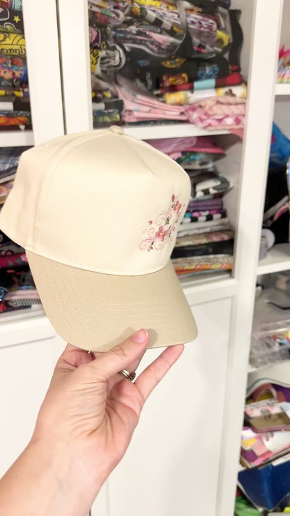 Sakura Blooms Embroidered Hat