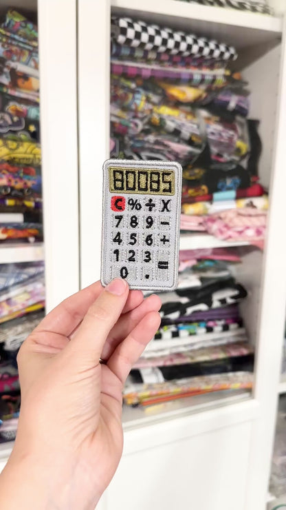 Calculator Joke Embroidered Iron-On Patch